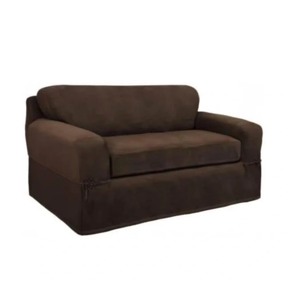 Brown Stretch Sofa Cover. Home decor.